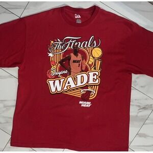 Vintage Miami Heat Dwyane Wade 2-Sided Majestic NBA Finals T-Shirt Men's 2XL